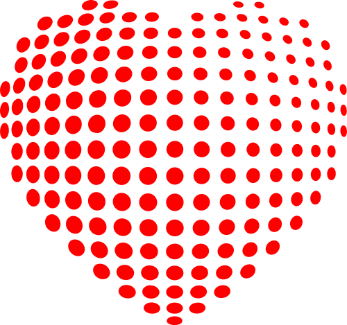 圆点波点爱心立体矢量图标素材 logo png