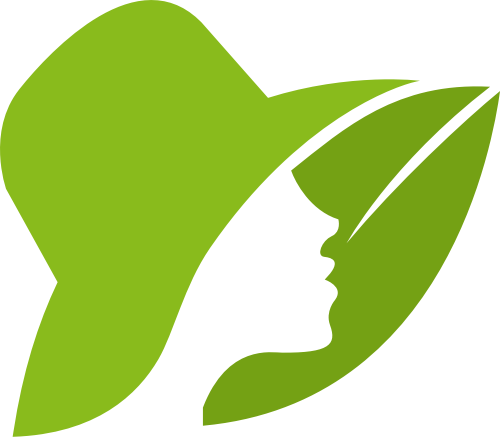 绿叶帽子女性养生健康美容美发矢量图标素材 logo png