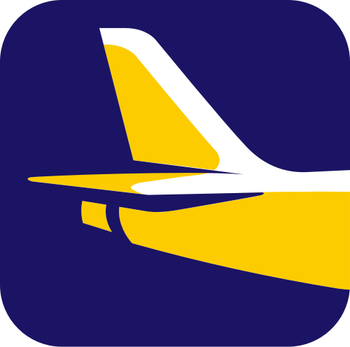 圆角方形飞机航班旅行休闲矢量图标素材 logo png