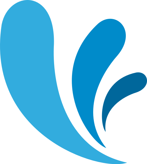 蓝色悦动健康水滴图标素材矢量logo