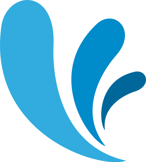 蓝色悦动健康水滴图标素材矢量logo logo png