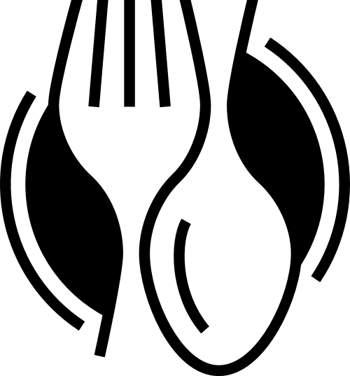 餐饮简约勺子叉子盘子矢量图标logo logo png