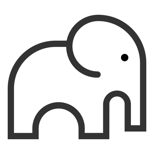 线条大象矢量logo图标