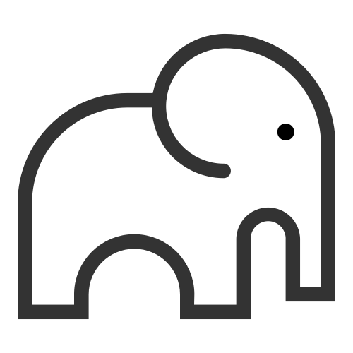 线条大象矢量logo图标 logo png