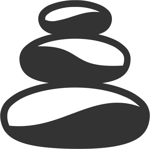 抽象几何拼接瑜伽运动鹅卵石矢量图标素材 logo png