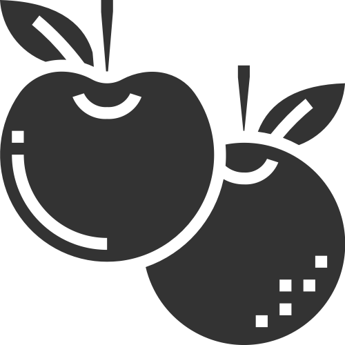 几何抽象拼接水果苹果橙子矢量图标素材 logo png