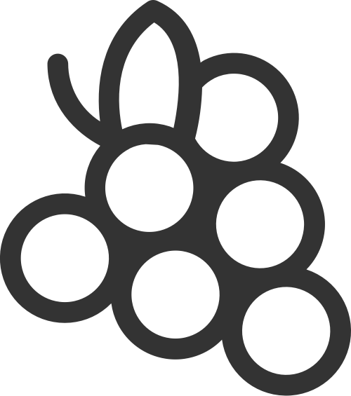简约线条水果葡萄矢量图标素材 logo png