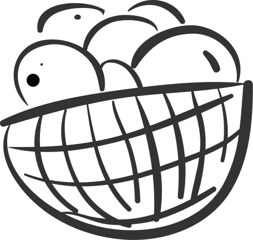 简约线条水果篮矢量图标素材 logo png