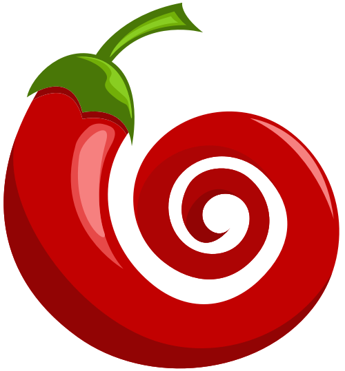 红色圆形辣椒logo图标素材