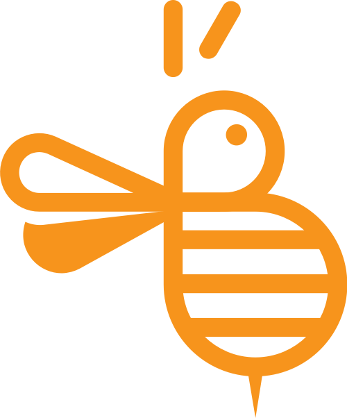 可爱小蜜蜂矢量图形 logo png