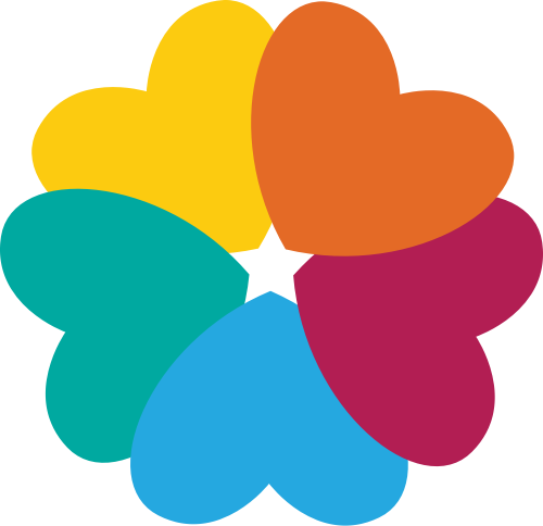 彩色爱心花瓣星星logo图标素材矢量logo