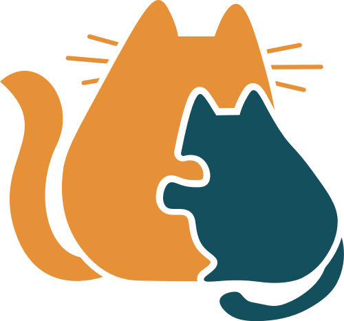 宠物小猫亲子矢量图形 logo png