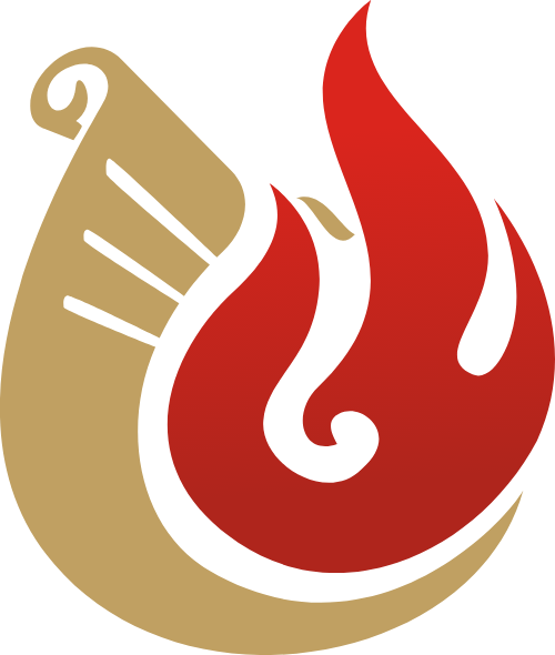 中国风火焰书卷 logo png