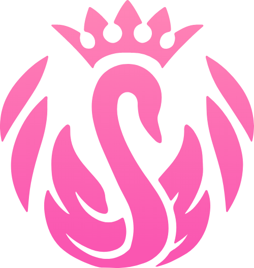 粉色渐变皇冠天鹅矢量logo logo png