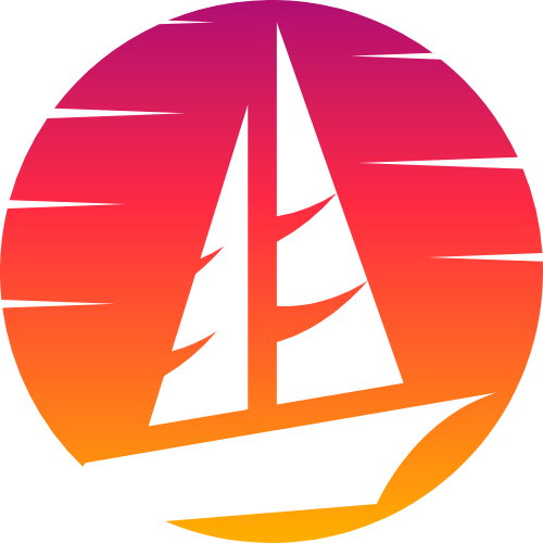 落日帆船旅游矢量logo logo png