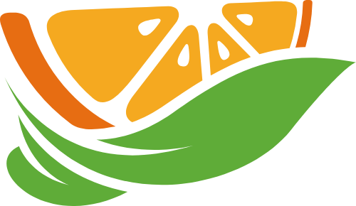 绿叶橙子矢量logo logo png
