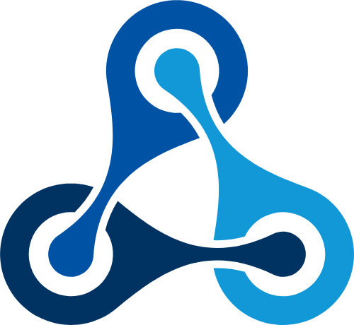 蓝色循环图形矢量logo