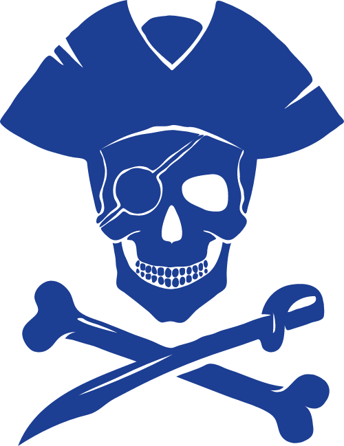 海盗骷髅矢量logo