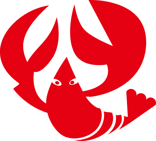 卡通小龙虾矢量logo