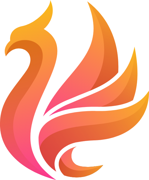飞鸟凤凰渐变矢量logo logo png
