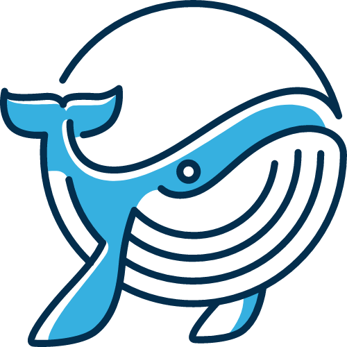 创意鲸鱼矢量图形 logo png