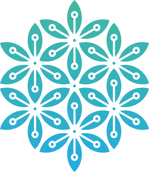 蓝色渐变花朵矢量logo logo png
