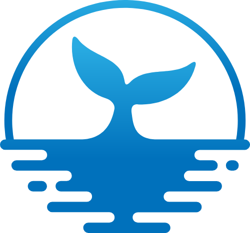 圆形鲸鱼尾巴矢量图形logo logo png
