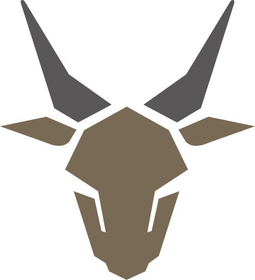 剪影鹿头矢量图形 logo png