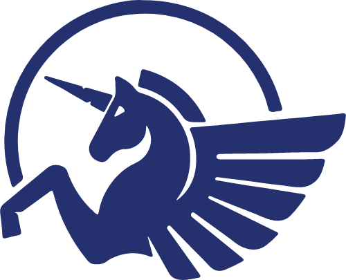 长翅膀的马圆形矢量图形 logo png