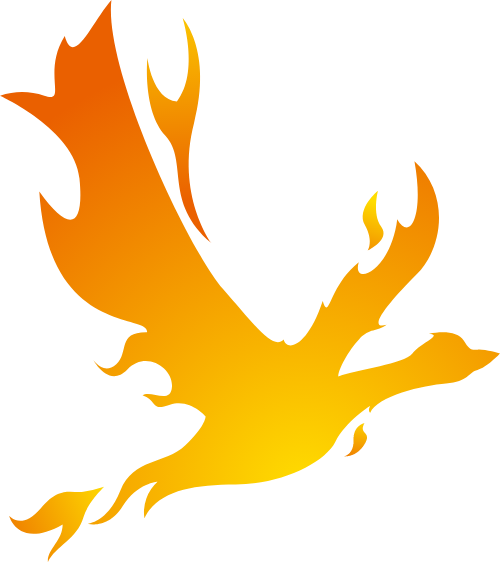 火焰飞翔的鸟矢量logo