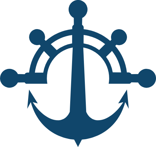 船锚船舵结合矢量logo logo png