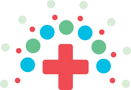 红十字圆形点点矢量图形 logo png