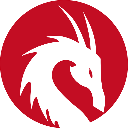 红色龙的剪影矢量图形 logo png