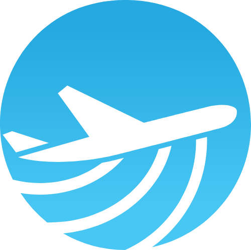 圆形飞机矢量图形 logo png