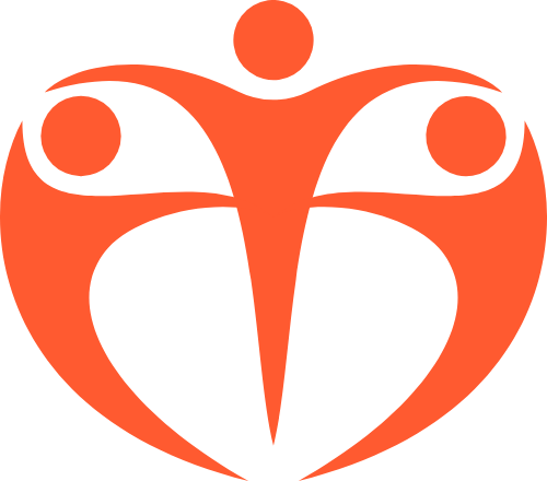 人物围绕成爱心矢量图形 logo png