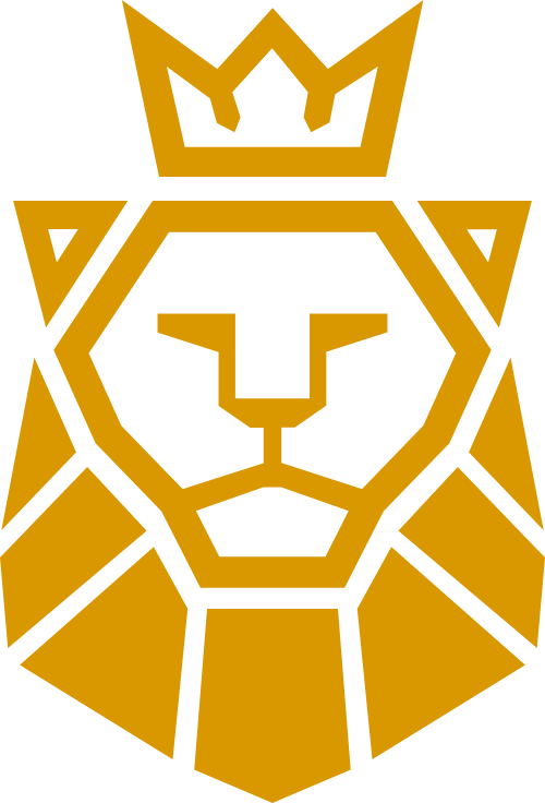 王冠狮子轮廓矢量图形 logo png
