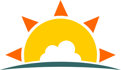 云朵太阳矢量图形 logo png