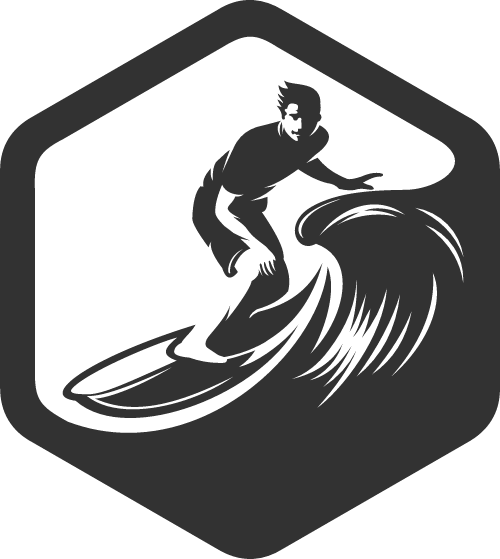 冲浪剪影矢量图形 logo png