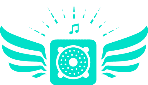 创意翅膀音响矢量图形 logo png