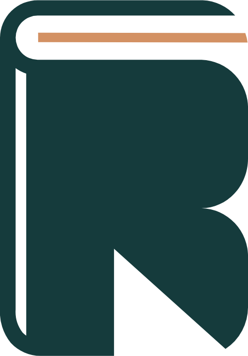 书本造型R字母 logo png