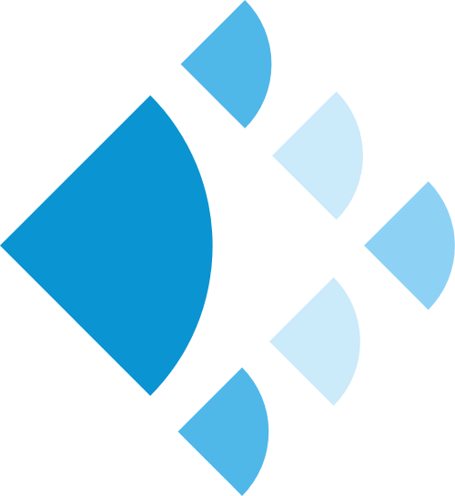极简蓝色小鱼几何造型 logo png
