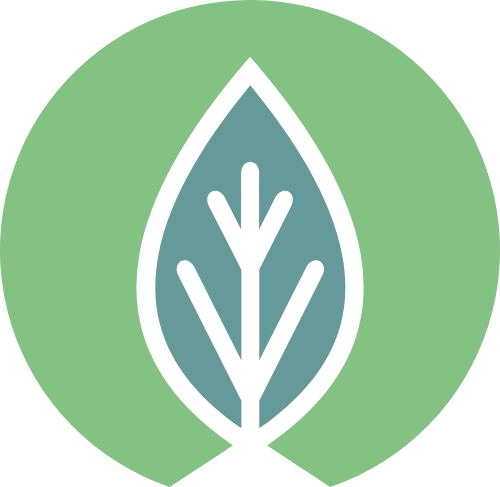 树枝树叶绿色圆形 logo png