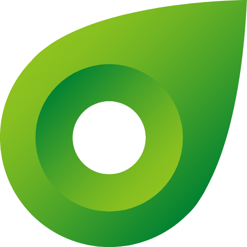 水滴绿色自然镂空图形 logo png