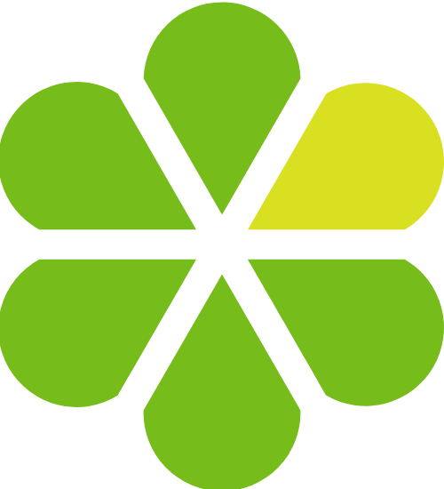 花朵花瓣造型绿色矢量logo