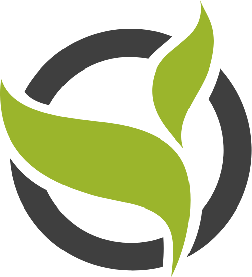 绿叶茶叶奶茶环形矢量logo