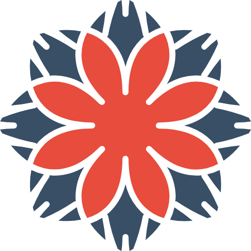 中国风花朵复古图案造型矢量logo