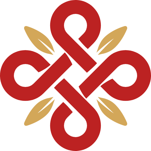 传统中国风蝴蝶结图案矢量logo