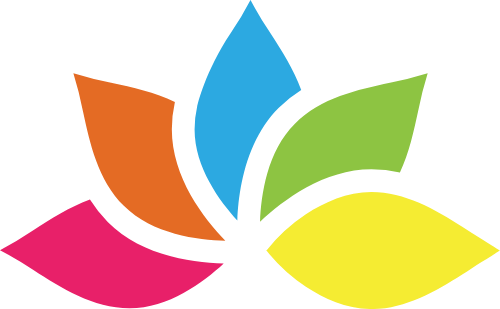 五彩花朵图形 logo png