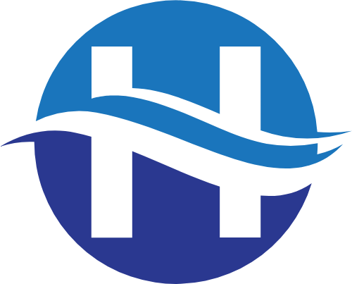 蓝色科技h字母 logo png
