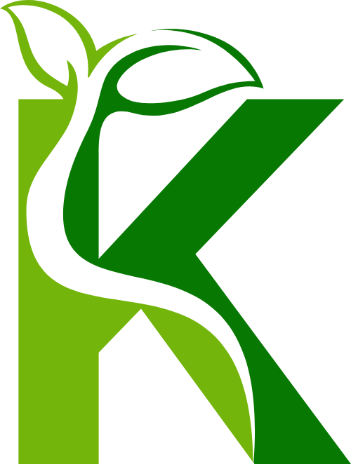 绿色叶子K字母